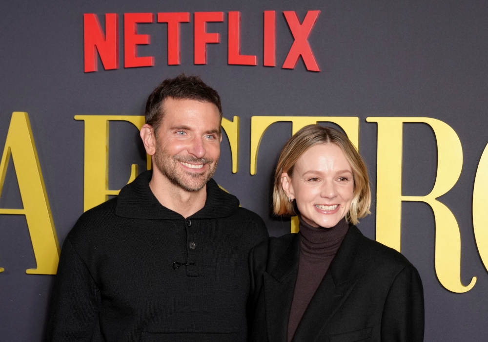 Bradley Cooper and Carey Mulligan attend the premiere of the film 'Maestro' in London December 1, 2023. — Reuters pic
