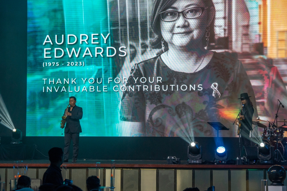 The MAF gala dinner saw a memoriam session dedicated to Edwards. — Picture by Shafwan Zaidon 