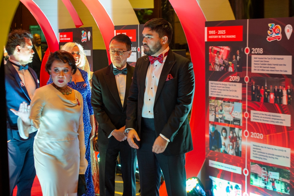 The Malaysian AIDS Foundation's gala dinner was graced by Raja Muda of Selangor Tengku Amir Shah Sultan Sharafuddin Idris Shah. — Picture by Shafwan Zaidon 