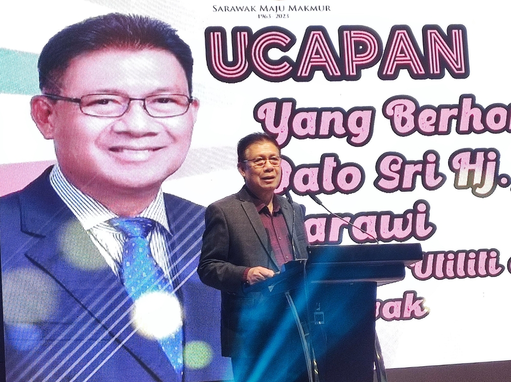 Datuk Julaihi Narawi says the upgrading works for Plant 2 of the Batu Kitang water treatment plant are expected to be completed in the first quarter of 2024. ― Borneo Post pic
