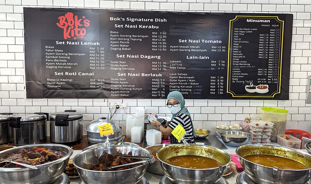 The spread at the counter where you order.