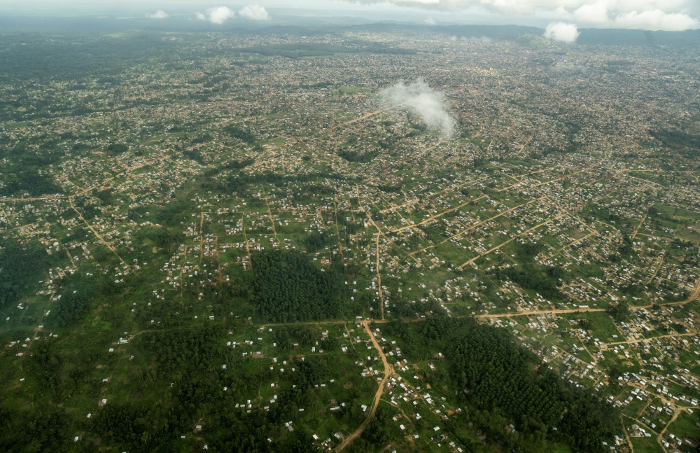 Aerial view shows the town of Beni, North Kivu province, Democratic Republic of Congo, November 26, 2023. — Reuters pic