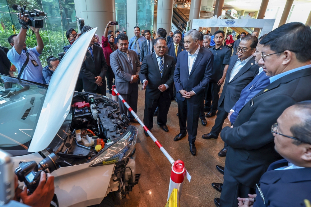 Deputy Prime Minister Datuk Seri Ahmad Zahid Hamidi at the launch of the 2023-2024 Polytechnic Transformation, in Putrajaya December 4, 2023. — Bernama pic