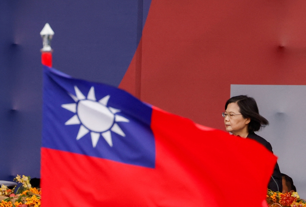 Taiwan's President Tsai Ing-wen attends the National Day celebration ceremony in Taipei October 10, 2023. — Reuters pic