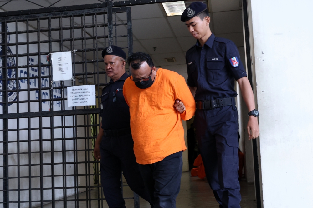 The 57-year-old man was arrested when he appeared at the Kota Setar district police headquarters to give statements at about 4.30pm, December 4, 2023. — Bernama pic 