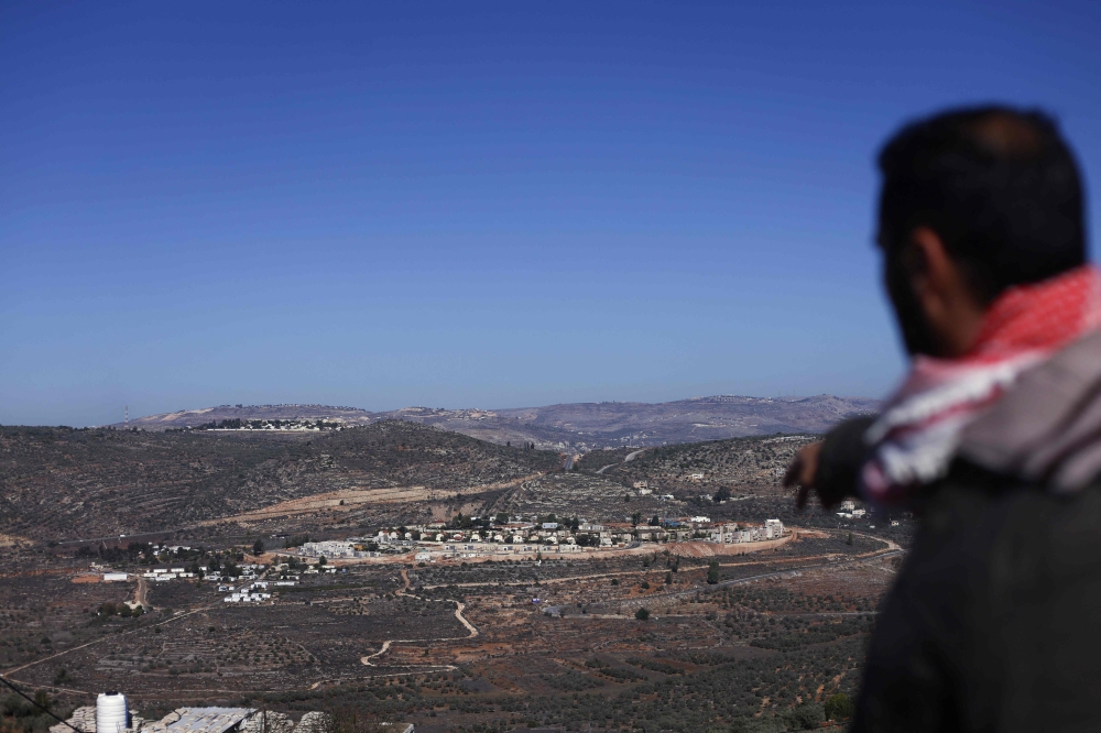 An Israeli settlement near the village of As-Sawiyah, south of Nablus in the occupied West Bank. — AFP pic