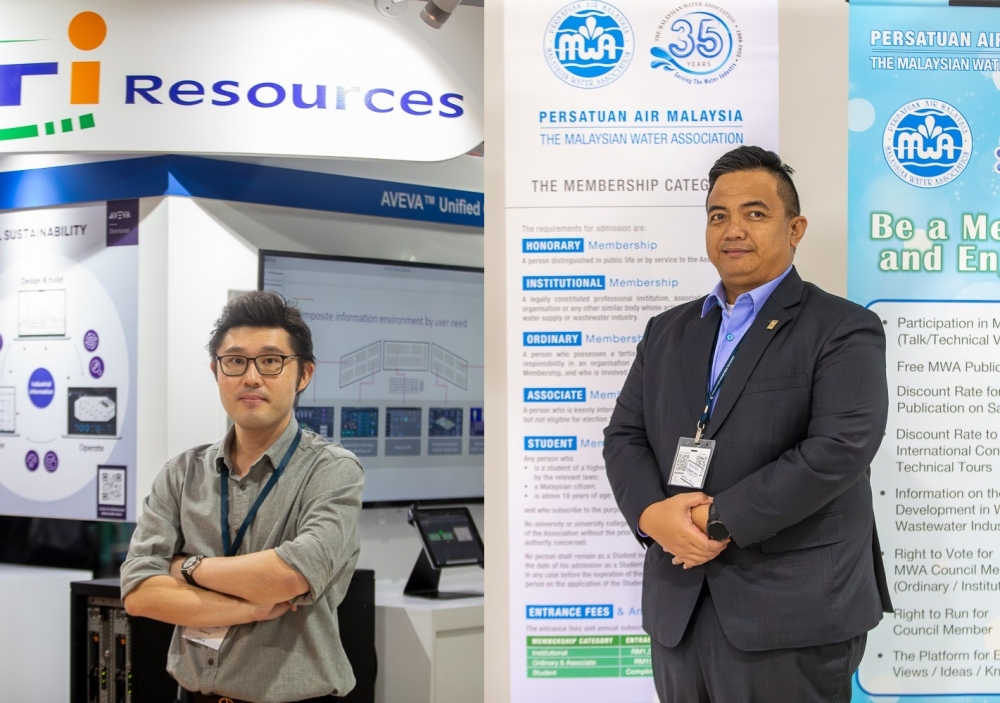 Long of CTI Resources and (right) Adam of MWA. — Pictures by Raymond Manuel  