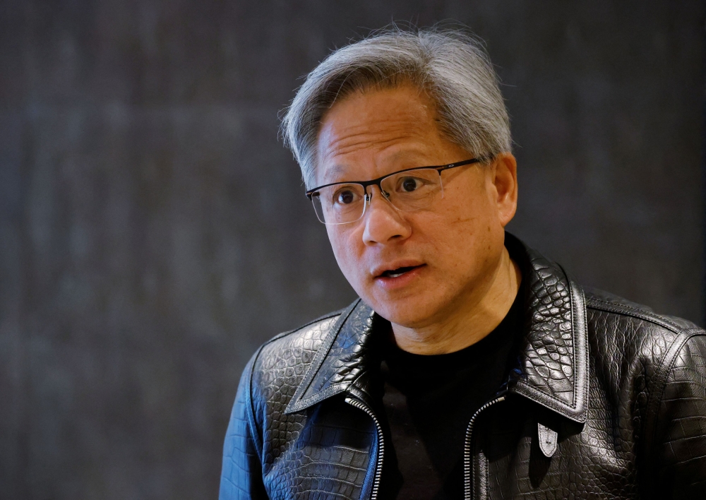 Nvidia's CEO Jensen Huang attends a media roundtable meeting in Singapore December 6, 2023. — Reuters pic