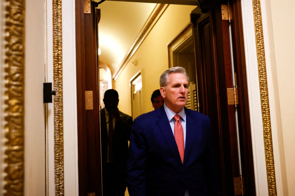 Ousted US House Speaker Kevin McCarthy said yesterday that he will leave Congress at the end of this year, a move that raised anxieties among his fellow Republicans about the path that lies ahead for their narrow and fractious majority. — Reuters pic