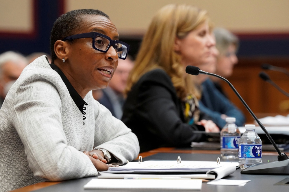 Harvard President Claudine Gay testifying before a House Education and The Workforce Committee hearing. — Reuters pic
