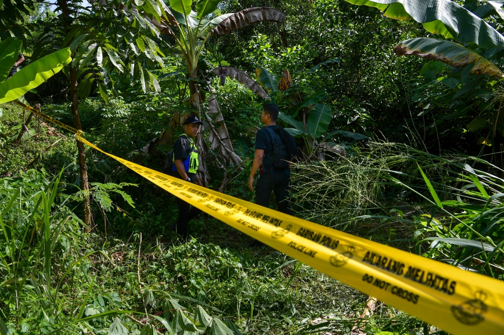 Zayn Rayyan Abdul Matiin was reported missing on Tuesday afternoon and his body was found at about 10pm on Wednesday in a stream some 200 metres from his house at Idaman Apartment in Damansara Damai. — Bernama pic 