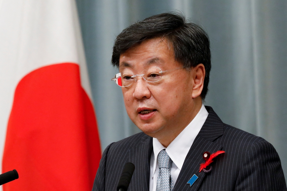 Matsuno is suspected of having failed to declare more than ¥10 million he received in the past five years from the biggest faction in the LDP, the Asahi newspaper and others have reported. ― Reuters pic