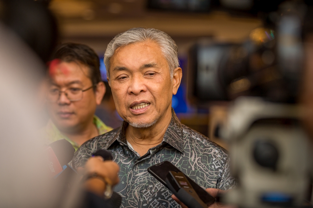 Umno president Datuk Seri Ahmad Zahid Hamidi said that the decision to sack Isham Jalil from the party was made by its Supreme Council. — Picture by Raymond Manuel