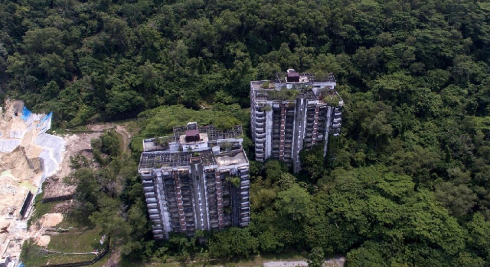 The remaining two blocks of Highland Towers are still standing today despite earlier plans to demolish them for a memorial on the site. — Bernama pic