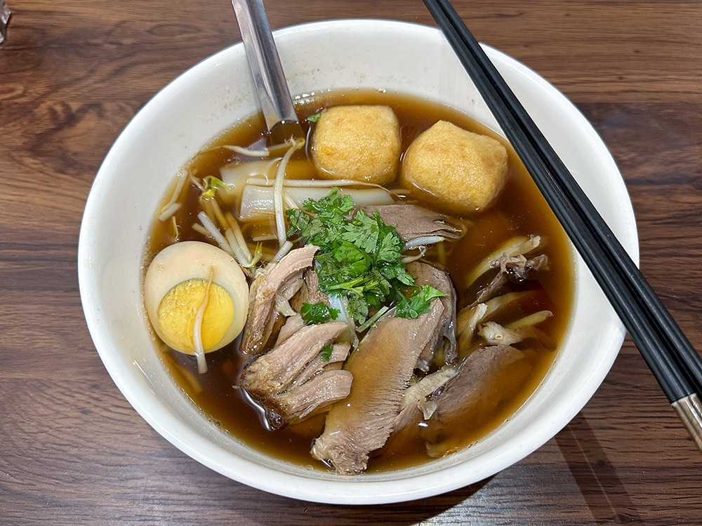 Braised Pork Kuey Chup has a light tasting broth paired with tender meat and offal.