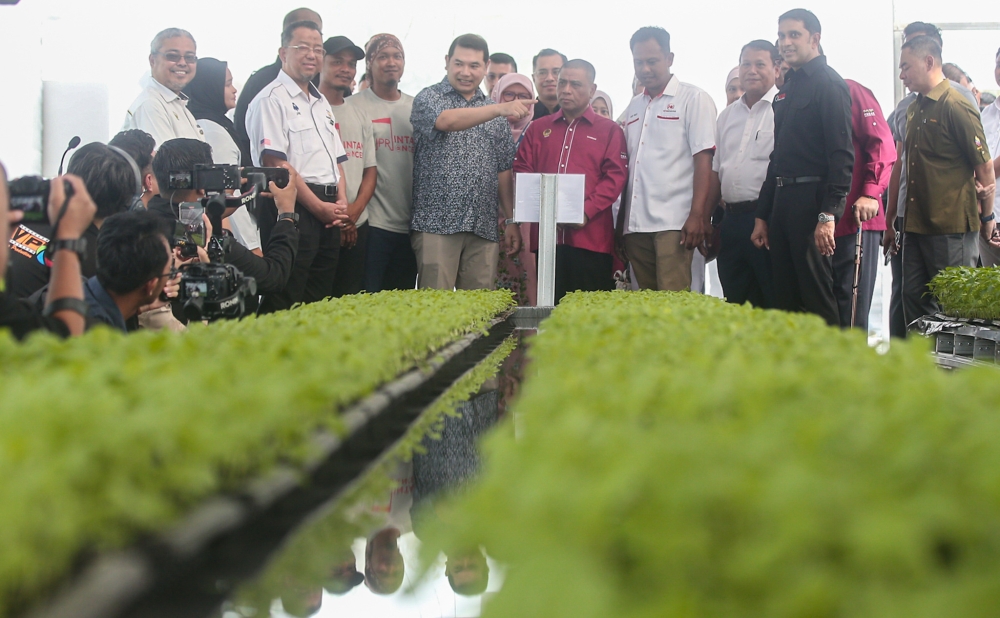 Economy Minister Rafizi Ramli at the launch of the Northern Corridor Economic Region (NCER) IPR-Intan project in Ulu Kinta, Ipoh, Perak, December 12, 2023. — Picture by Farhan Najib