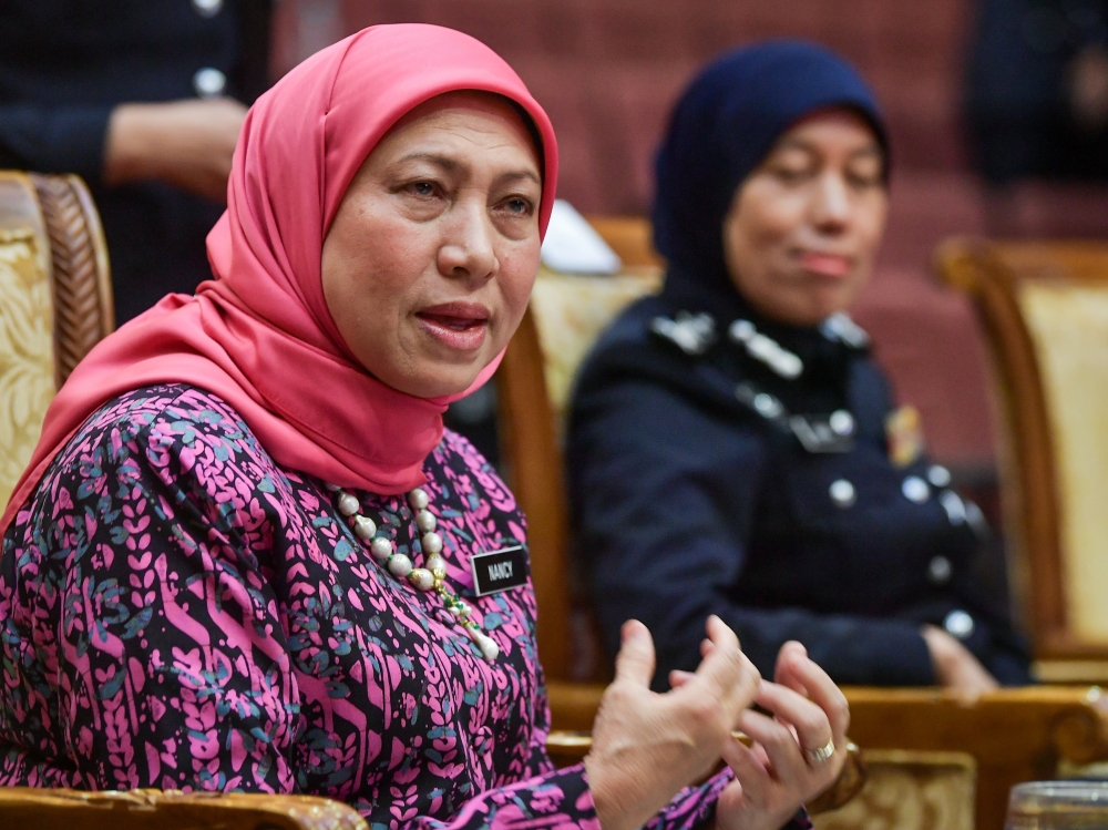 Women, Family, and Community Development Minister Datuk Seri Nancy Shukri said counselling can be provided anytime if the family makes a request. — Bernama  pic