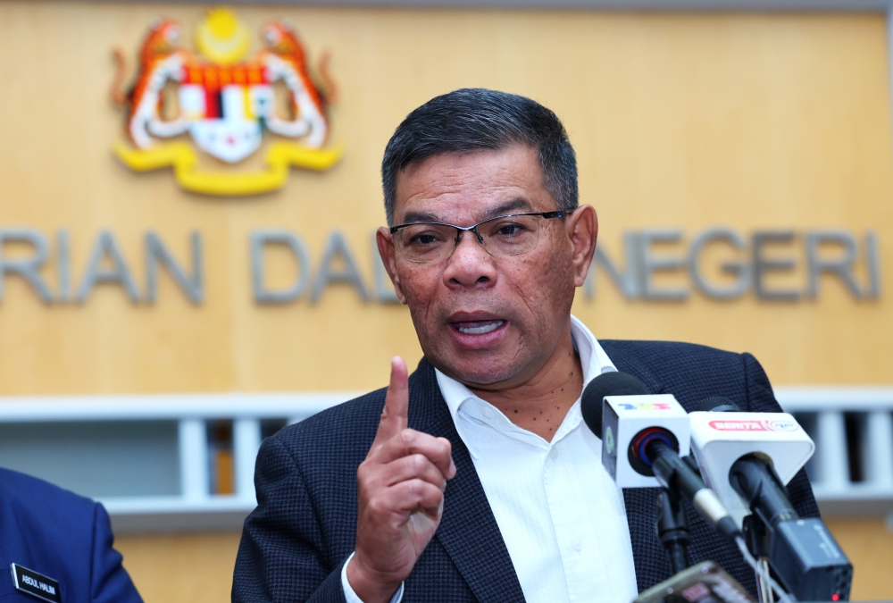 Home Minister Datuk Seri Saifuddin Nasution Ismail earlier this year said the government is planning to introduce a ‘Decriminalisation Bill’ with the primary aim being to reduce Malaysia’s prison population. — Bernama pic