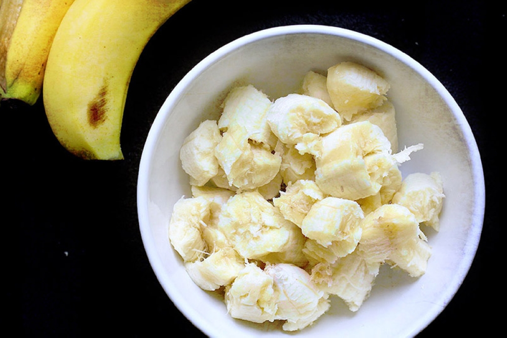 Fresh, ripe bananas add a touch of natural sweetness.
