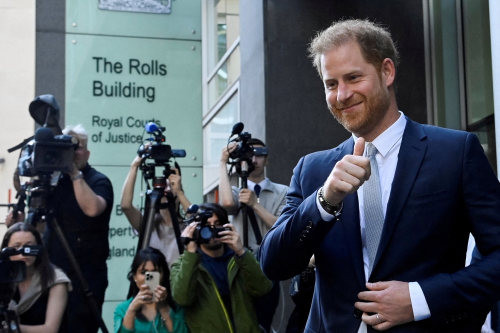 File photo of Britain’s Prince Harry, Duke of Sussex, departing the Rolls Building of the High Court in London, Britain June 7, 2023. — Reuters pic