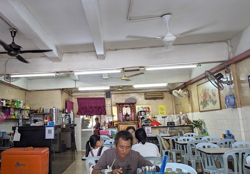 The inside of the shop.