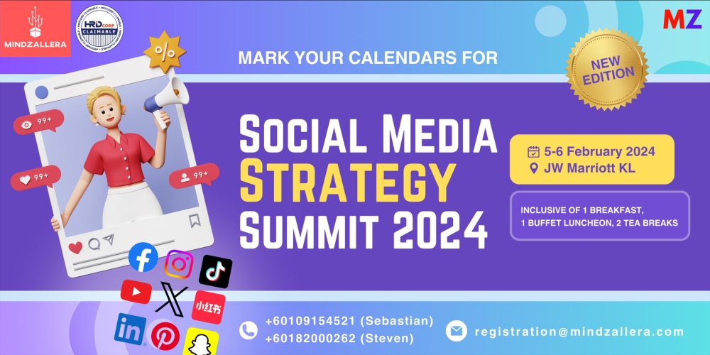 Mindzallera’s Social Media Strategy Summit 2024 will help to level up businesses’ social media game.— Picture courtesy of Mindzallera