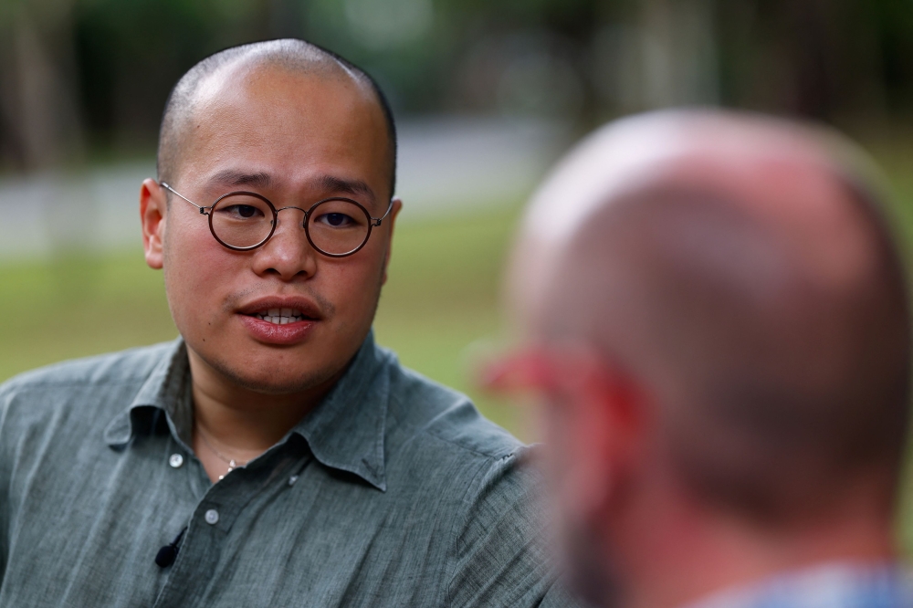 Sebastien Lai, son of Hong Kong media tycoon Jimmy Lai speaks to Reuters ahead of his father's trial in Taipei December 15, 2023. — Reuters pic  