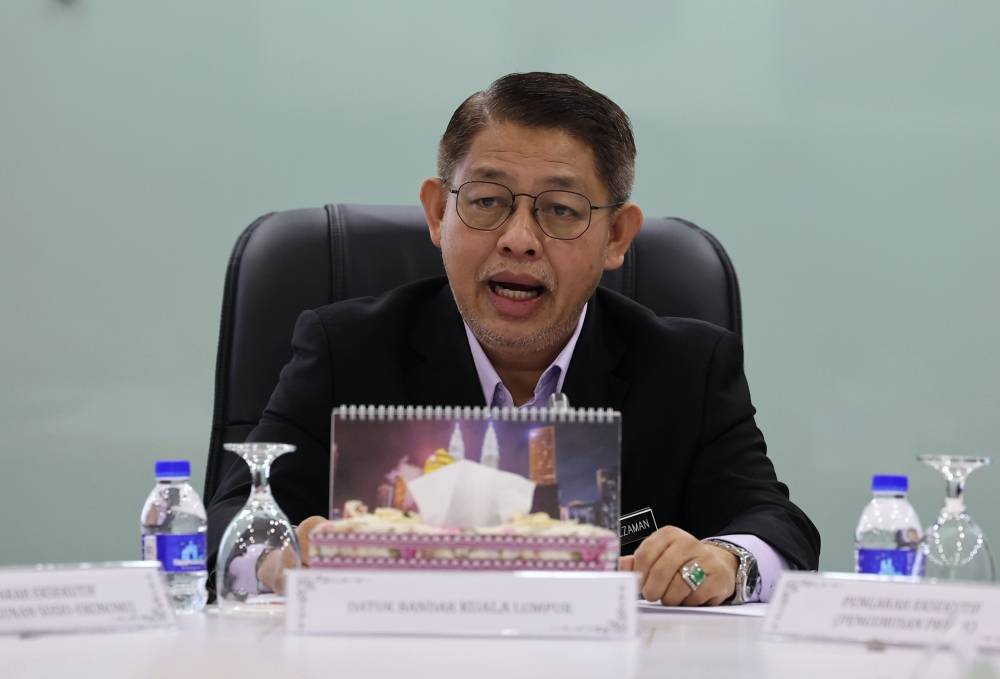 Kuala Lumpur mayor Datuk Kamarulzaman Mat Salleh during a press conference in conjunction with the Kuala Lumpur City Hall Budget (DBKL) 2024, December 20, 2023. — Bernama pic 