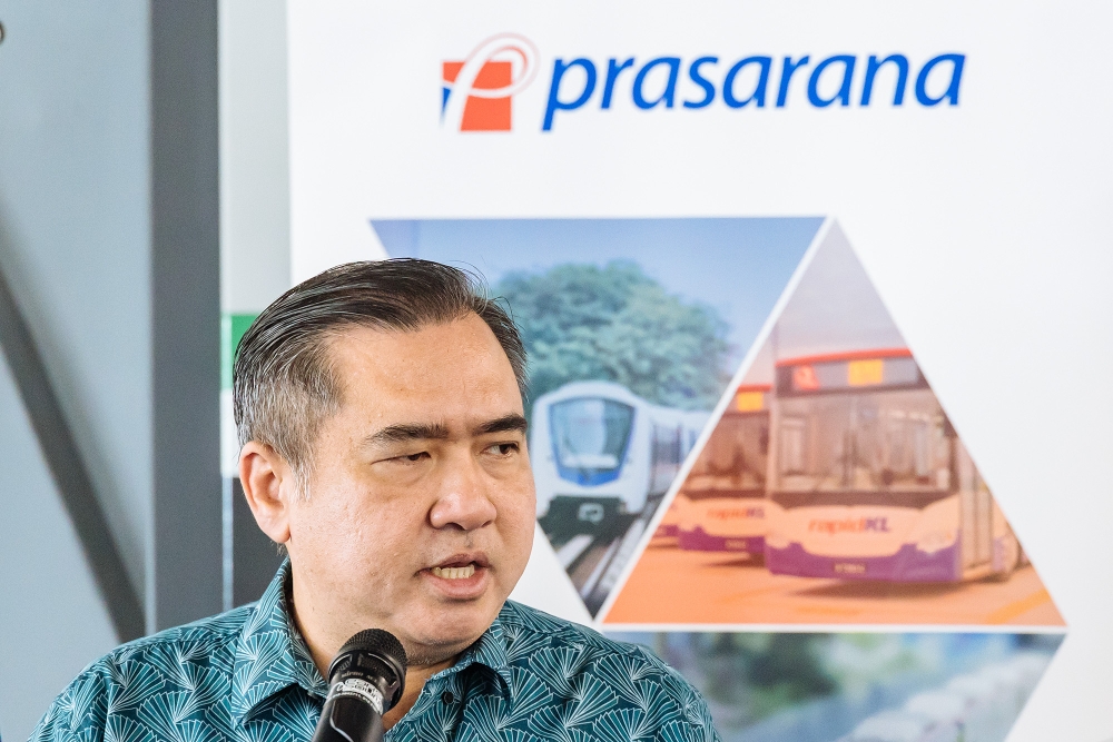 Transport Minister Anthony Loke said he had been informed that an investigation was being conducted by Prasarana to determine the cause of the incident and a report on it will be submitted to the ministry and the APAD for further action. — Picture by Firdaus Latif