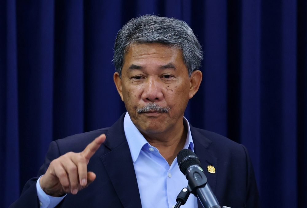 Foreign Minister Datuk Seri Mohamad Hasan at a press conference in Putrajaya December 22, 2023. — Bernama pic