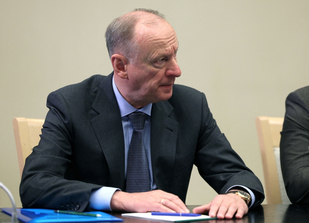Russia's Security Council Secretary Nikolai Patrushev attends a meeting of President Vladimir Putin with council members and the government and heads of law enforcement agencies, at the Novo-Ogaryovo state residence outside Moscow October 30, 2023. — Sputnik/Gavriil Grigorov/Pool/Reuters pic