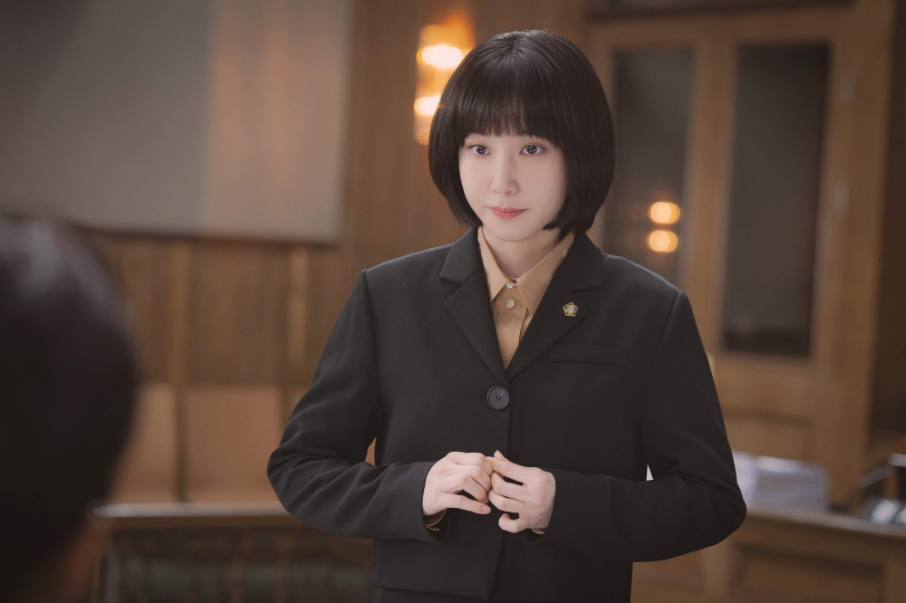 This undated handout image obtained on September 1, 2022 from Netflix in Seoul shows South Korean actress Park Eun-bin playing a role of the high-functioning autistic lawyer Woo Young-woo in K-drama ‘Extraordinary Attorney Woo’. ― AFP pic