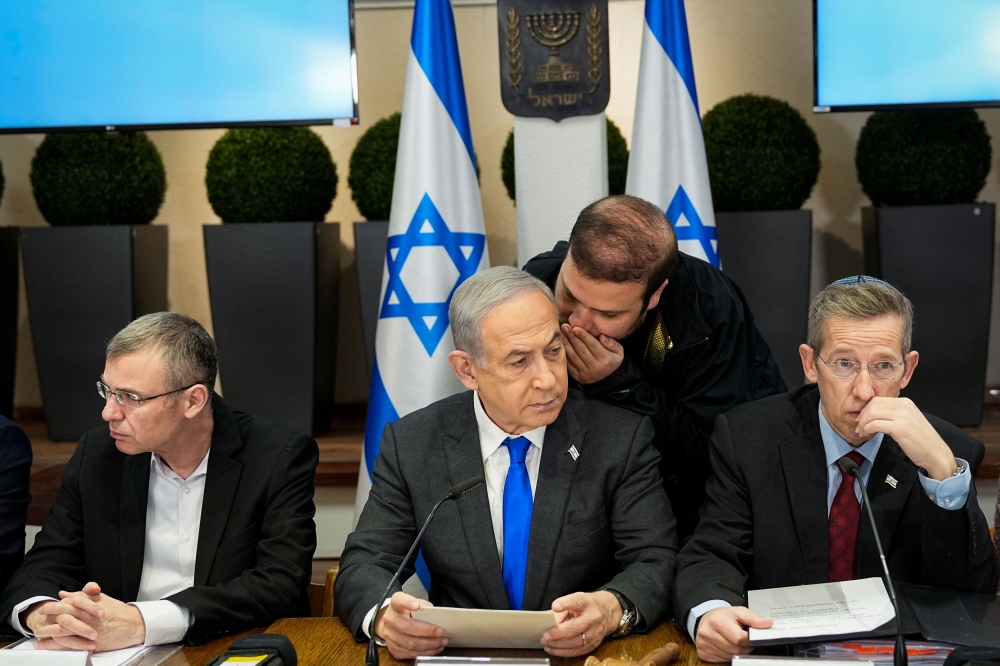 Israeli Prime Minister Benjamin Netanyahu said the fighting would intensify in the coming days. — Reuters pool pic