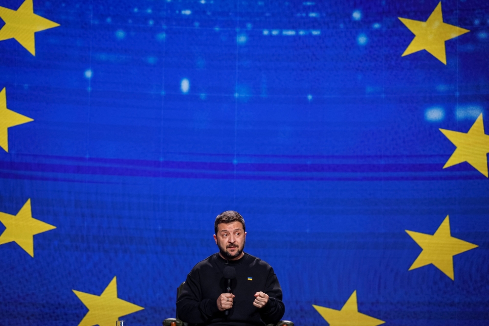 Ukraine’s air force said today it had destroyed a Russian fleet ship in the Black Sea suspected of carrying drones for use in Moscow’s war against Kyiv. — Reuters pic