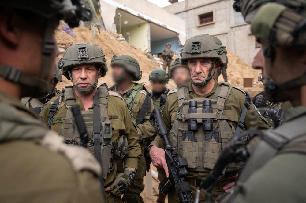 This handout picture released by the Israeli army on December 23, 2023 reportedly shows the Israeli army's Chief of the General Staff Herzi Halevi during a situational assessment with Israeli army soldiers in Khan Yunis. — AFP pic