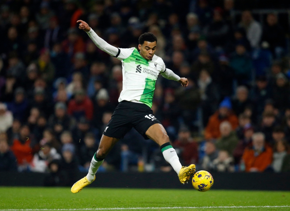 Liverpool’s Cody Gakpo in action during a match against Burnley at Turf Moor, Burnley, December 26, 2023. — Action Images pic via Reuters