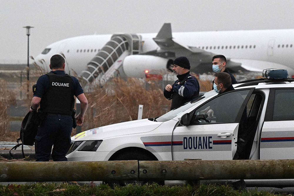 The Airbus A340 initially had been bound for Nicaragua when it was detained last Thursday at Vatry airport, east of Paris, where it had stopped for refuelling. — AFP pic
