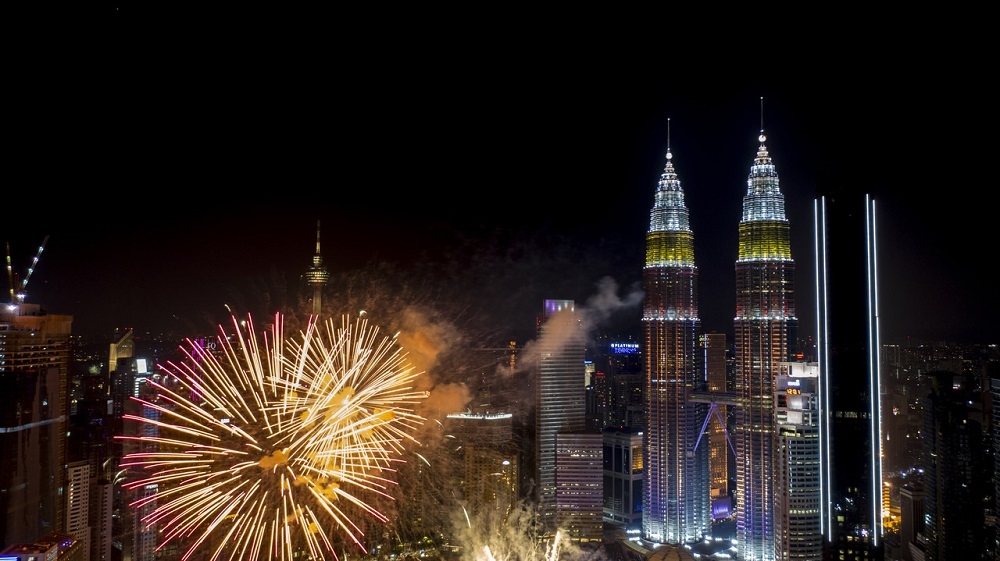 Many landmarks including Suria KLCC Towers are set to usher in the New Year with countdown parties and bright fireworks. — Bernama pic