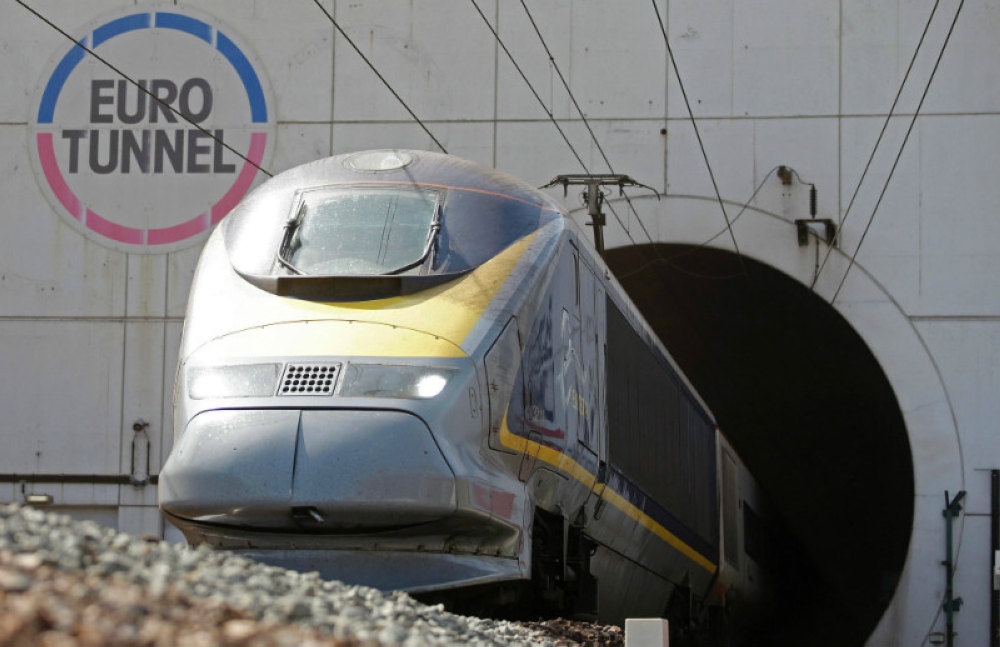 File photo of a high-speed Eurostar train exiting the Channel tunnel in Coquelles, near Calais, northern France, June 24, 2015. - Reuters pic