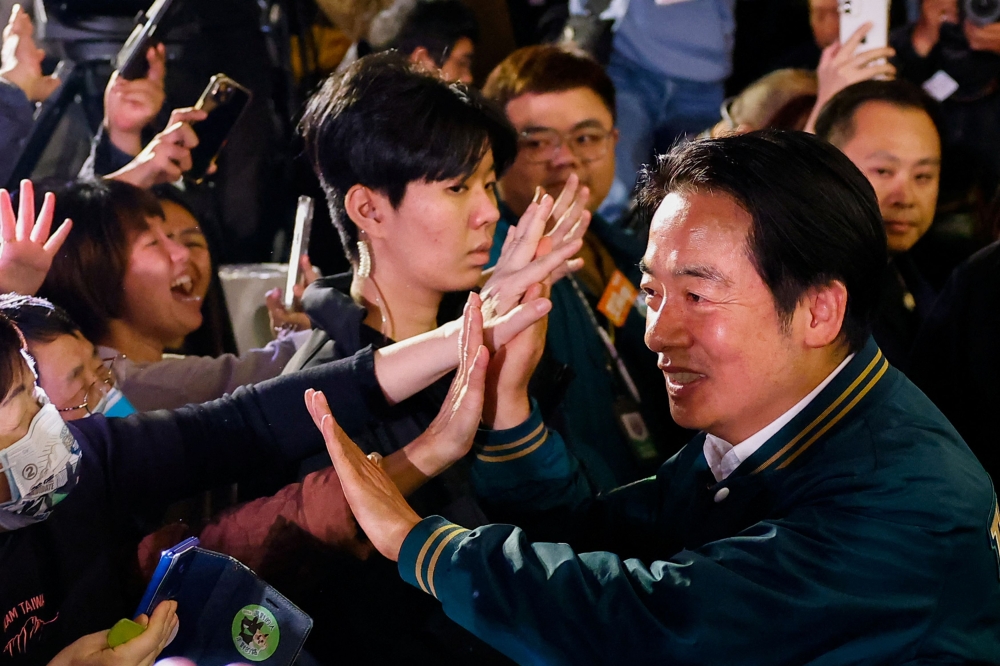 Taiwan’s current Vice President Lai Ching-te, the presidential candidate for the Democratic Party (DPP). — Reuters pic