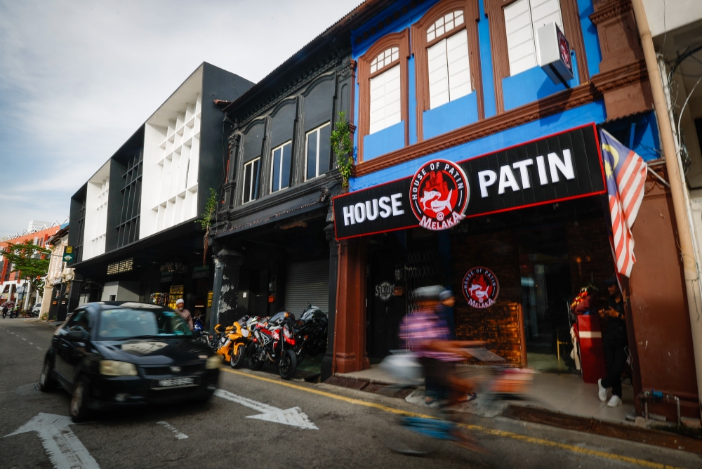 The entrance of of the House of Patin Melaka restaurant in Kampung Hulu is seen during its opening in Melaka January 1, 2024. — Bernama pic 