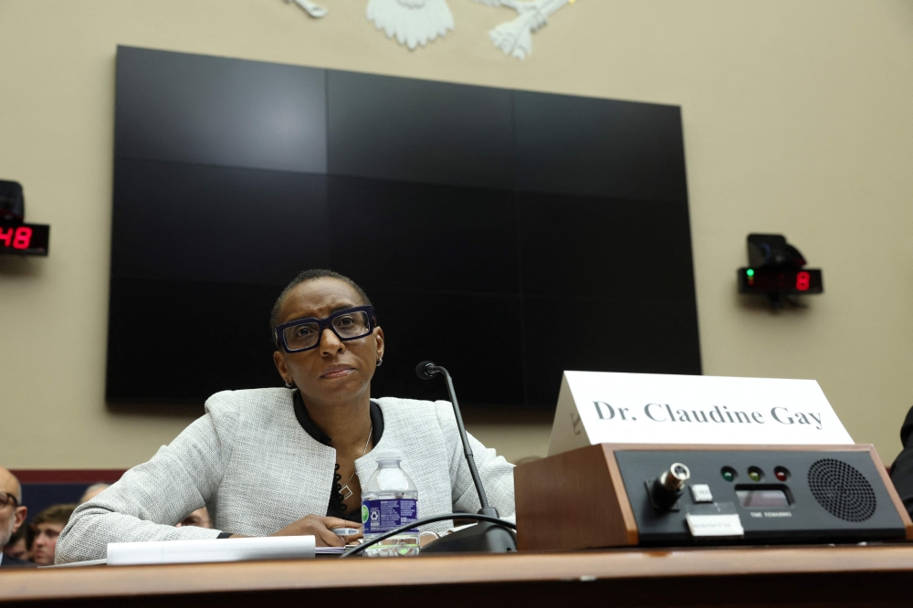 Dr. Claudine Gay, President of Harvard University, testifies before the House Education and Workforce Committee at the Rayburn House Office Building on December 5, 2023 in Washington, DC. — AFP pic