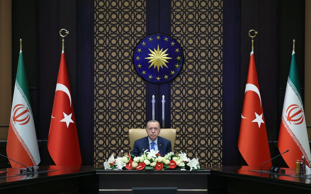 File photo of Turkish President Tayyip Erdogan attending a meeting in Ankara, Turkey, September 8, 2020. ― Reuters pic