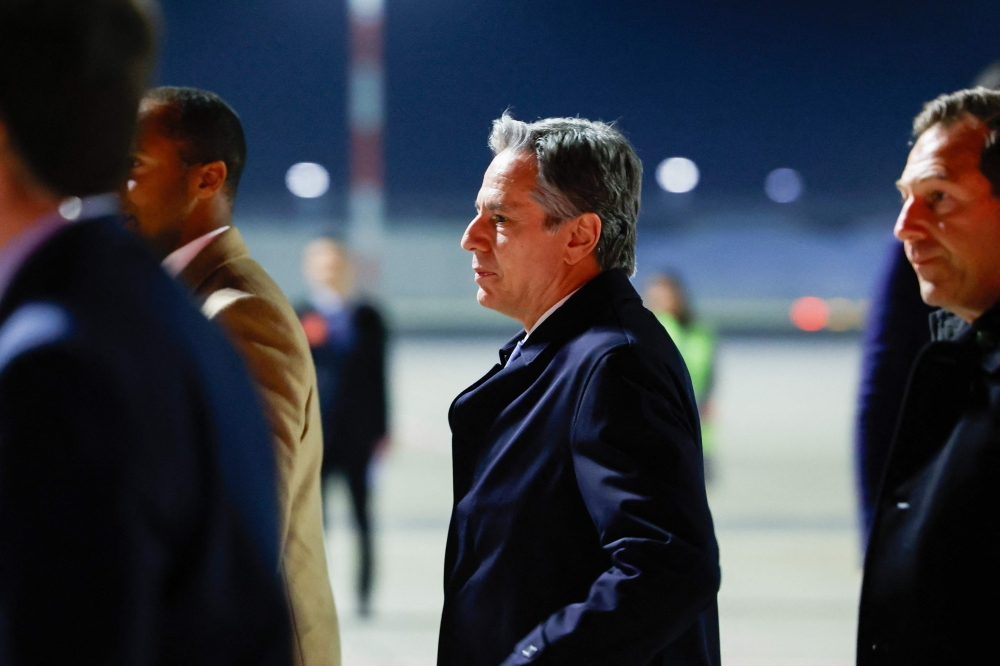 US Secretary of State Antony Blinken arrives in Istanbul, on January 5, 2024, a first step of a new tour to the Middle East focused on the conflict in Gaza. ― AFP pic