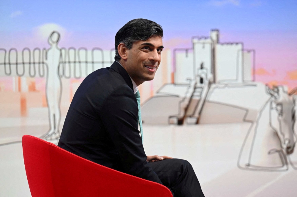 With his governing Conservatives heavily trailing the opposition Labour Party in the polls, Rishi Sunak is hoping to turn the tide by giving more time to his agenda including cutting taxes, health service waiting lists and the number of migrant arrivals—issues he said he had started to tackle. — BBC Handout via Reuters pic