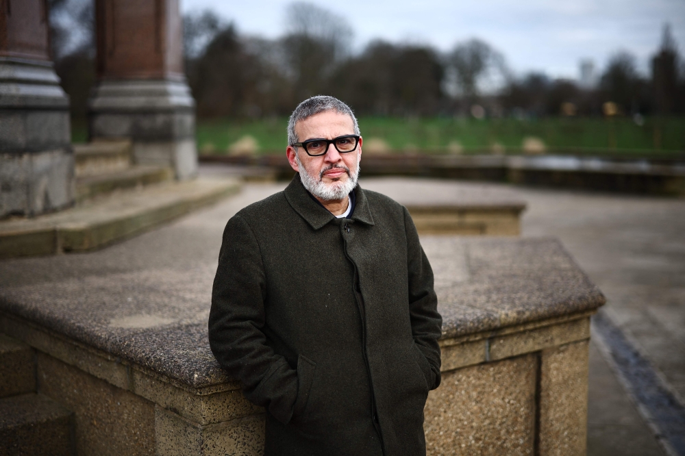 British-Palestinian plastic surgeon specialising in conflict injuries Ghassan Abu Sitta, poses for pictures in Victoria Park, east London, on January 7, 2024. — AFP pic