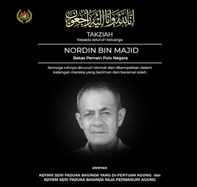 Agong conveys condolences to family of former national polo player Nordin Majid