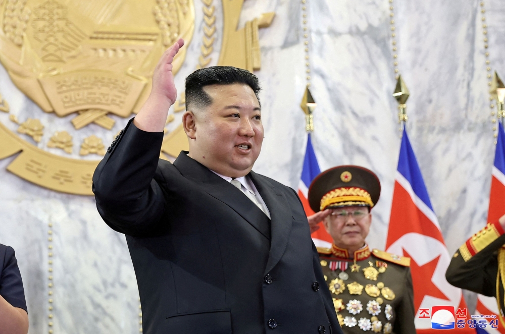 North Korean leader Kim Jong-un said that while the North would not 'unilaterally' trigger a confrontation, it had 'no intention of avoiding a war as well'. — KCNA via Reuters pic
