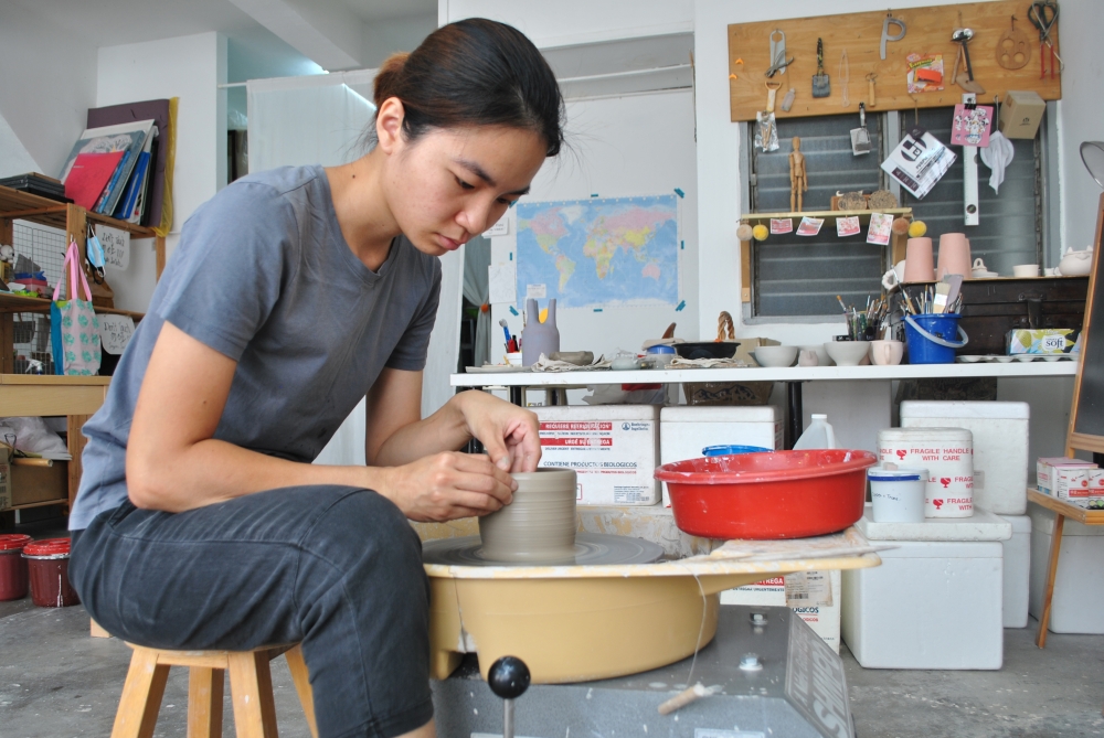 Ceramic artist Tan Jee Ling, 32, who goes by her artist name Purple Ling, discovered her passion for pottery in 2010 while pursuing graphic design. — Picture courtesy of Dora Ong