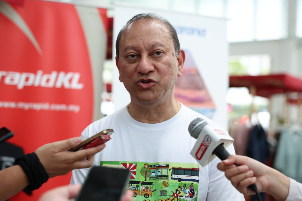 Prasarana Group Chief Operating Officer (Strategy and Development) Prodyut Dutt speaks to reporters after the launch of ‘Destinasi Soul Station’ in Subang January 13, 2024. — Bernama pic